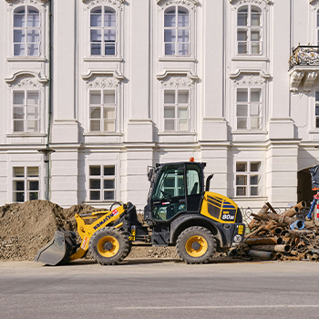 Liberty Building Demolition — Komatsu loader at Dubai construction site